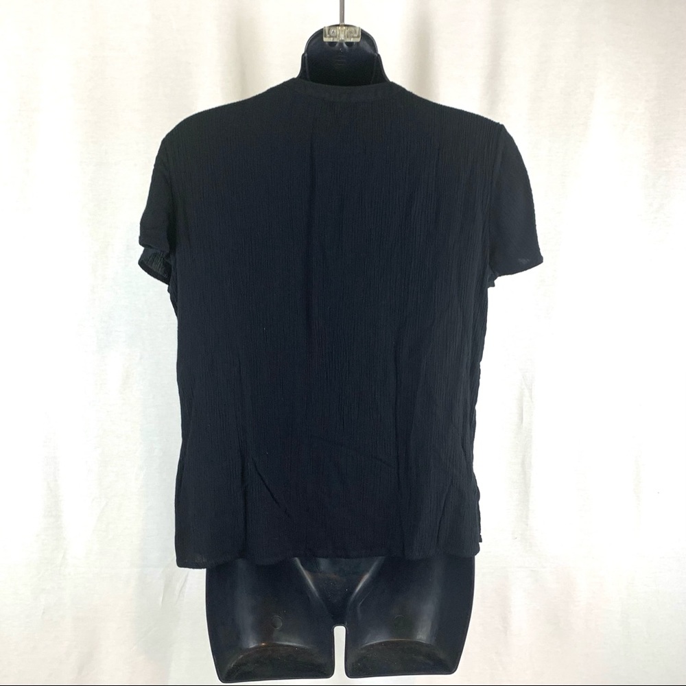 Croft and Barrow Black Boho Blouse, Size M - Picture 3 of 4